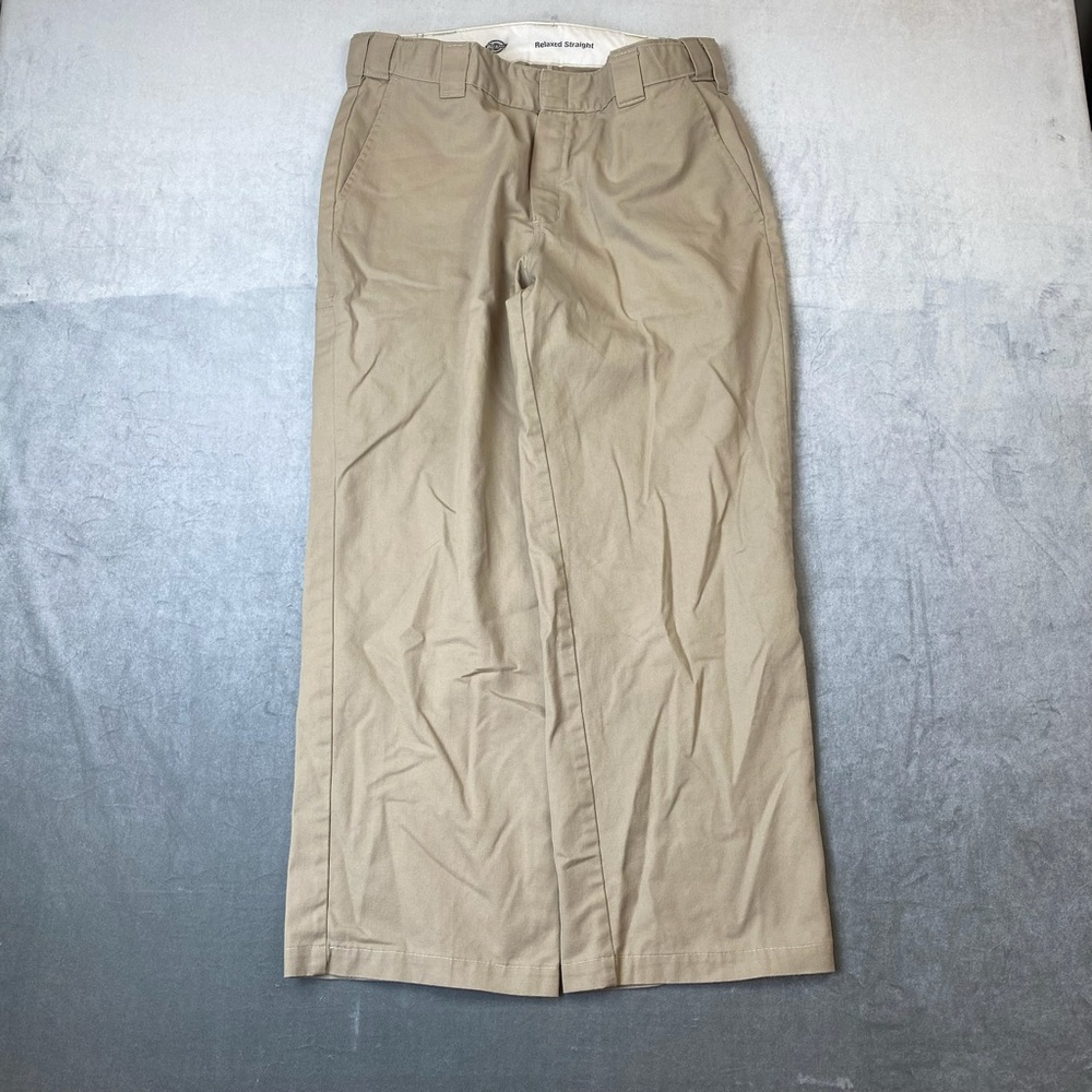 Dickies Relaxed Straight Work Pants Khaki Beige Mens 34x30‎ - Picture 2 of 10